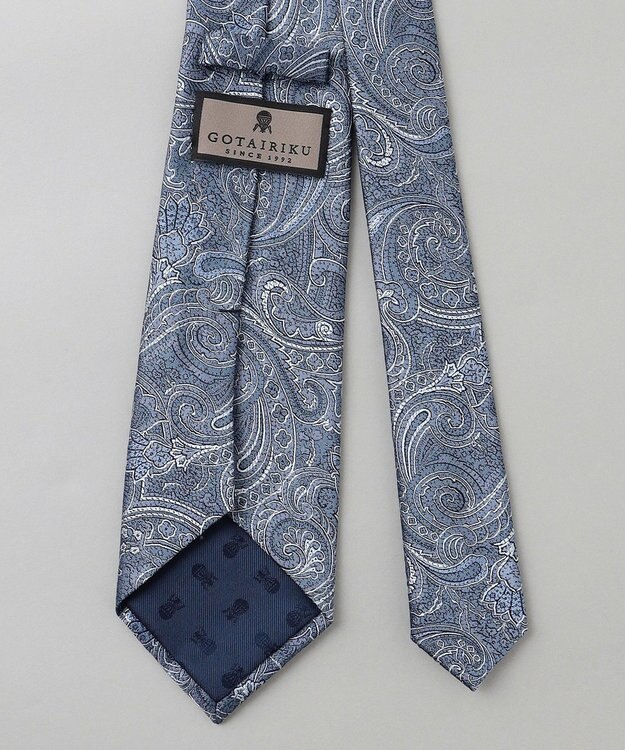 GOTAIRIKU GOTAIRIKU別注【日本製】シルク ネクタイ_ペーズリー柄 サックスブルー系8