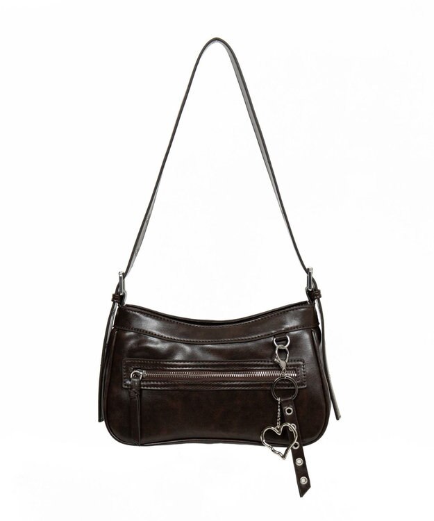 WEGO チャーム付きハトメベルトバッグ ブラウン