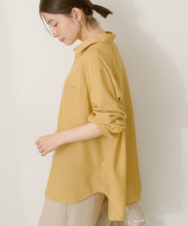 AMERICAN HOLIC シアーボイルオーバーシルエットシャツ Mustard