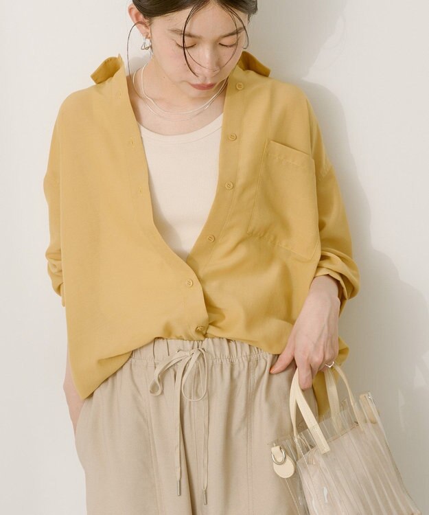 AMERICAN HOLIC シアーボイルオーバーシルエットシャツ Mustard