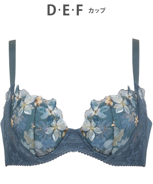 WACOAL 【重力に負けないバストケアBra】 ブラジャー バストを重力から守る まる胸キープ 脇高設計 サイドから背中のラインすっきり レディース BRB414 /ワコール グリーン