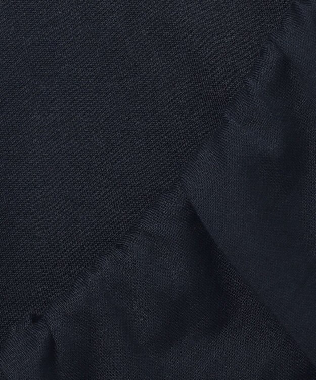 23区 【SLOW/一部店舗限定】ファインゲージ ギャザー Tシャツ ネイビー系