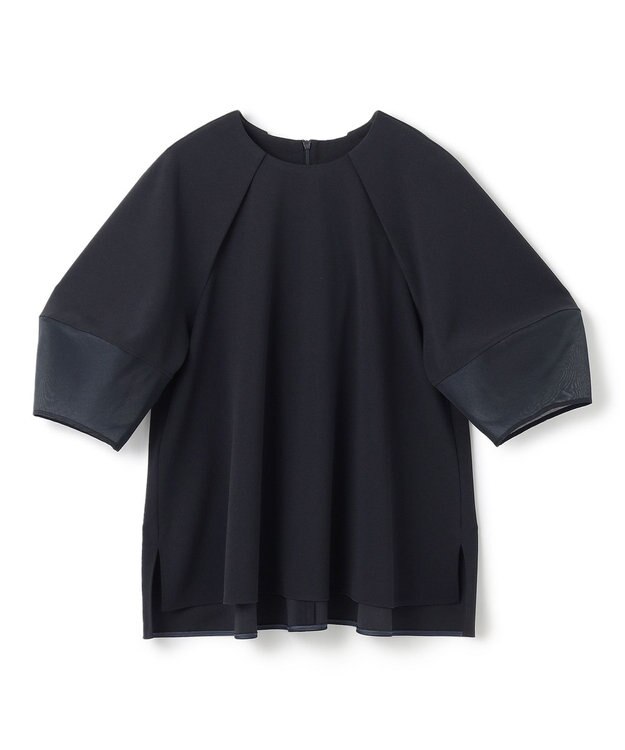 UNFILO BEAUTY MOVE シアースリーブブラウス ネイビー