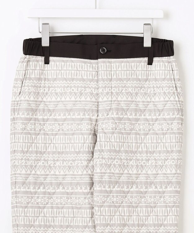 23区GOLF 【MEN】ノルディック柄 キルティング パンツ ライトグレー系5