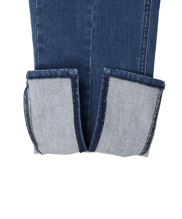 earth music&ecology Ｌｅｅ×ｅ．ｍ．ａ．ｅ．スリットフレアデニムパンツ Light Indigo