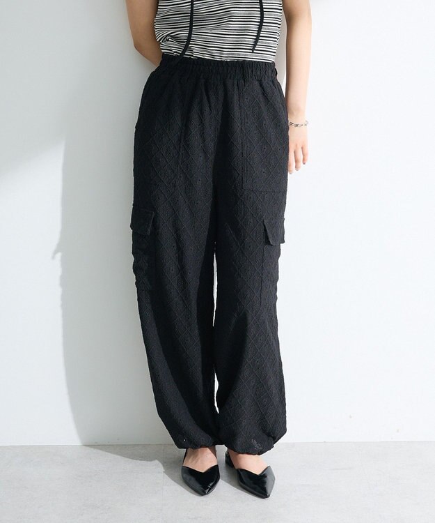 Green Parks ・ＳＵＧＡＲ　ＳＰＯＯＮ　カットレースカーゴパンツ Black