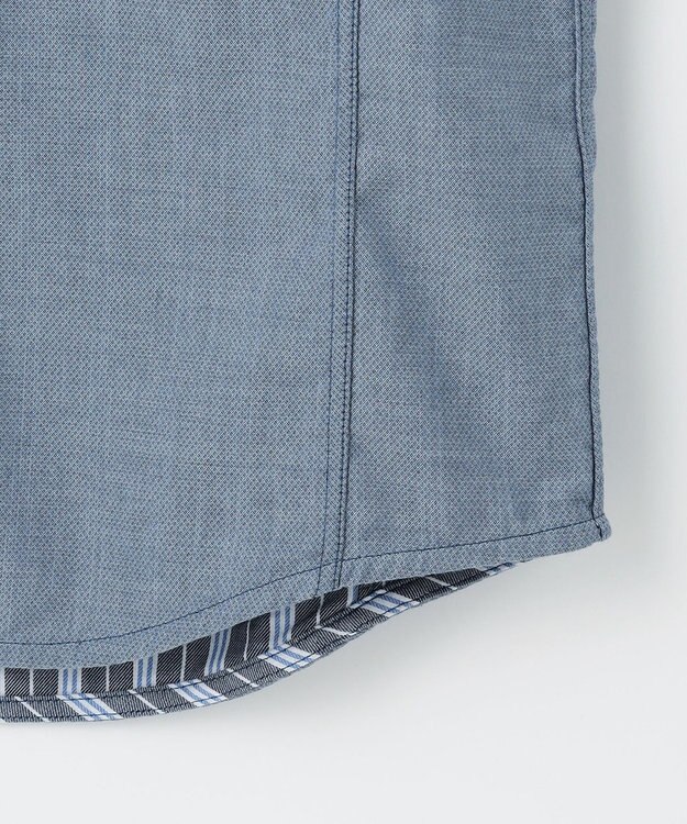 JOSEPH ABBOUD 【キングサイズ・2WAY】リバーシブル シャツ ブルー系