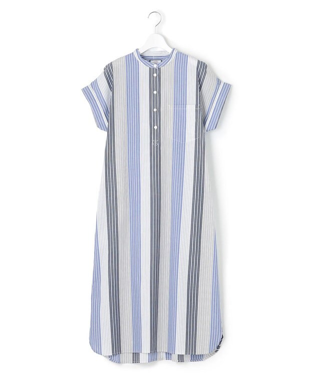 J.PRESS YORK STREET 【WOMEN】ドルマンシャツ ワンピース ブルー系1