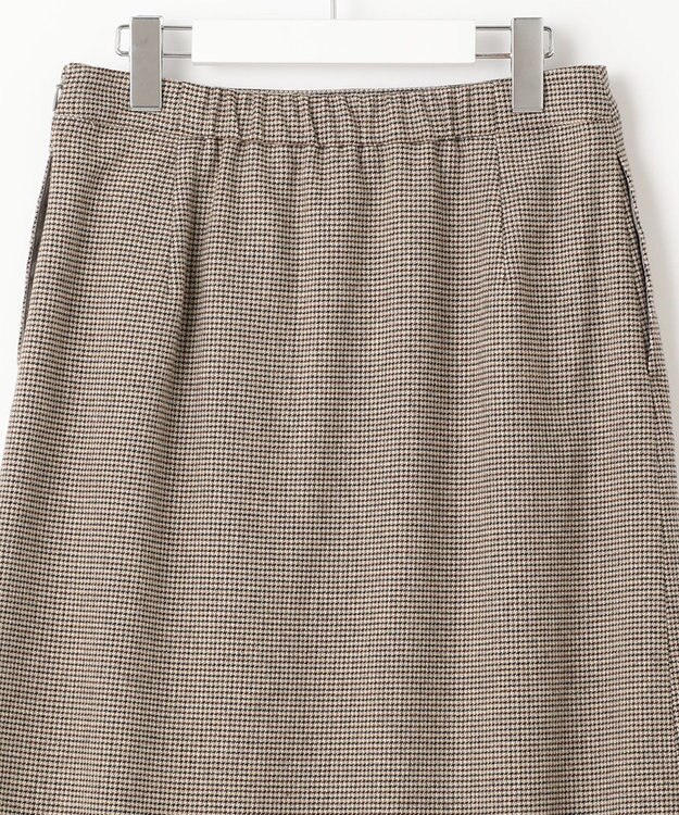 J.PRESS LADIES ドビー チェック スカート ベージュ系3