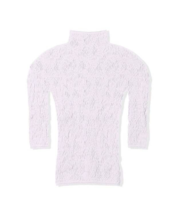 Chacott 【ノーソーイングニット】ローズシアーレースハイネックトップ グレー