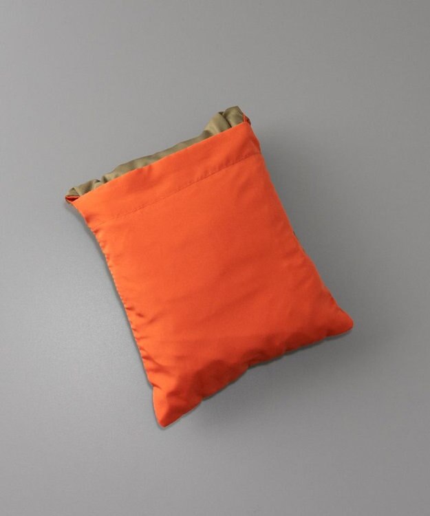 AURORA WEB限定 リバーシブル差込 ダウン マフラー カーキ×オレンジ