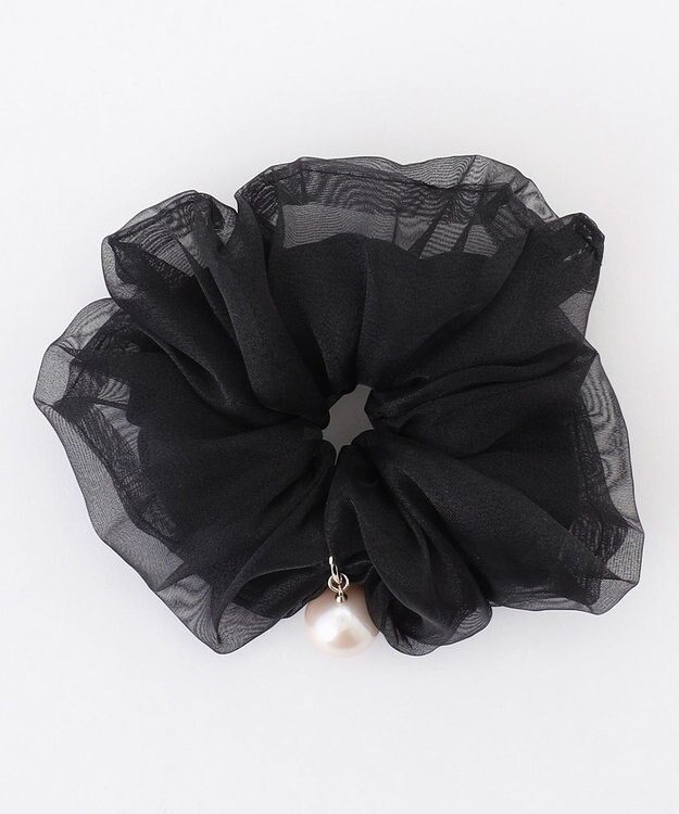 ANY SIS 【WEB限定】シアー パール調 シュシュ ブラック