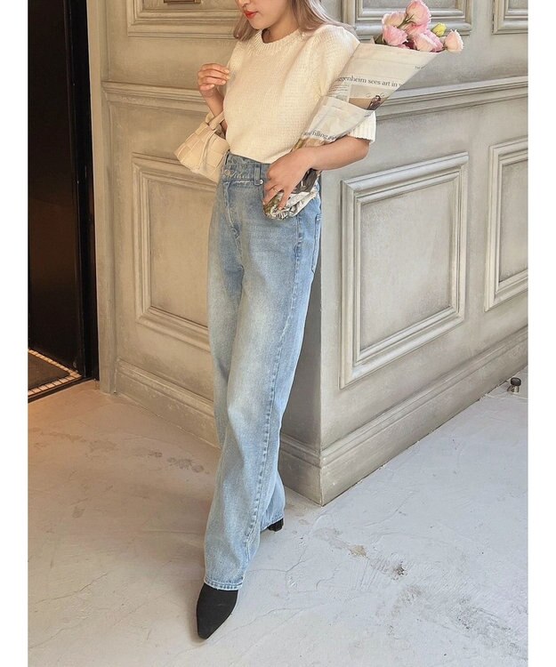 Green Parks ローゲージニットＴシャツ Off White