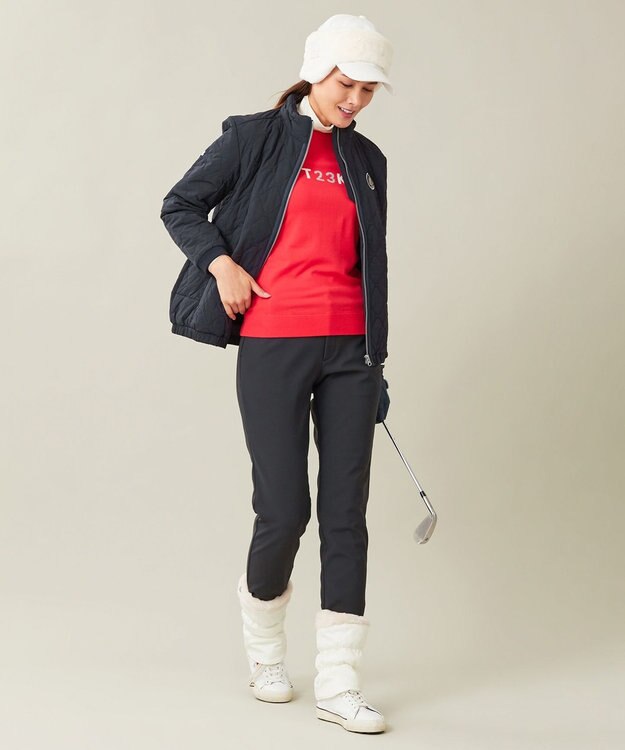 23区GOLF 【WOMEN】【防寒】キルティング ブルゾン ネイビー系