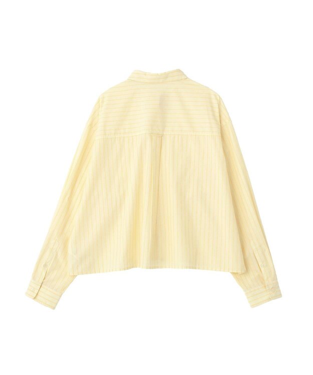 AMERICAN HOLIC 【イージーケア】ショート丈ストライプシャツ Stripe Yellow