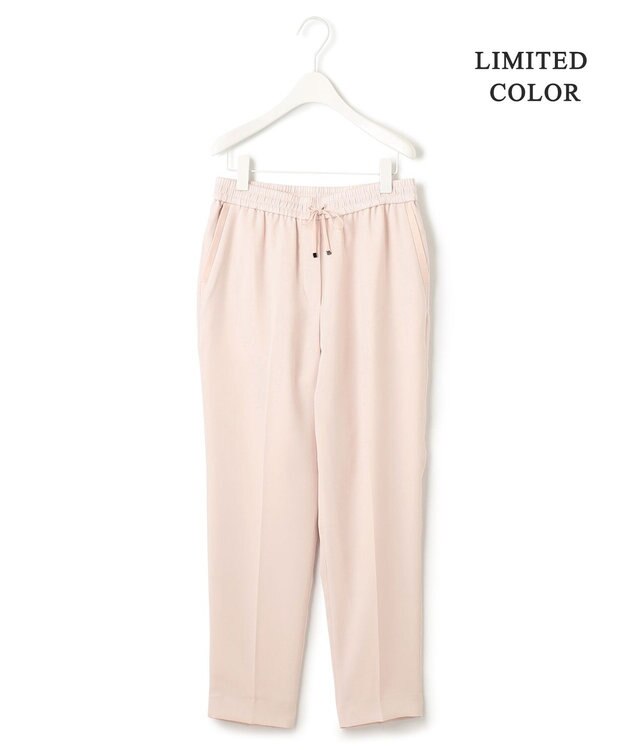 ICB 【接触冷感・UVケア・速乾・洗える】FluidBackSatin ドロストパンツ ピンクベージュ系［WEB限定］