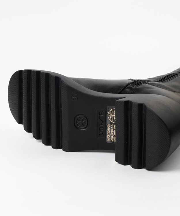 BONTRE 【UNISA/ウニサ】ストレッチタンクソールロングブーツ ブラック