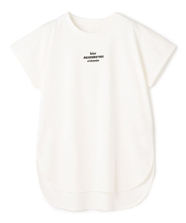 UNFILO BEAUTY FORM-T cotton ロゴ フレンチスリーブ Tシャツ オフ②