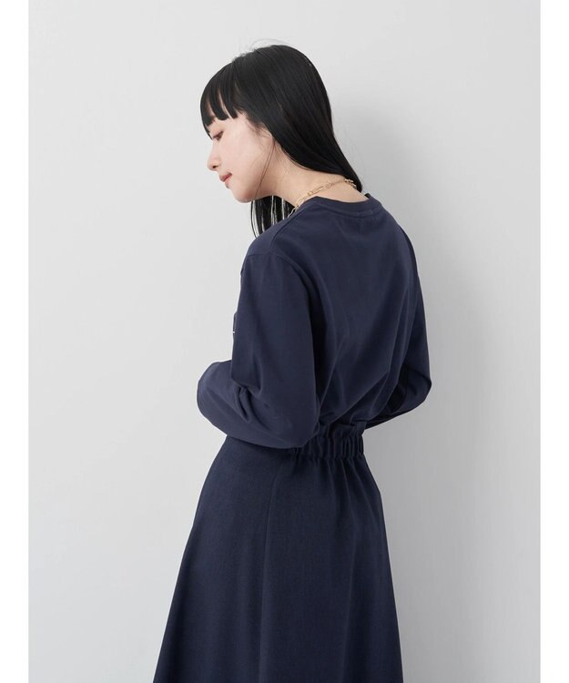 earth music&ecology ｔｏｌｅｒａｎｃｅ　ロゴロンＴＥＥ Dark Navy