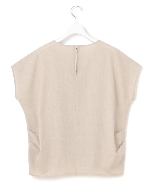 23区 【洗える】トリアセスラブストレッチ フレンチスリーブ ブラウス ベージュ系