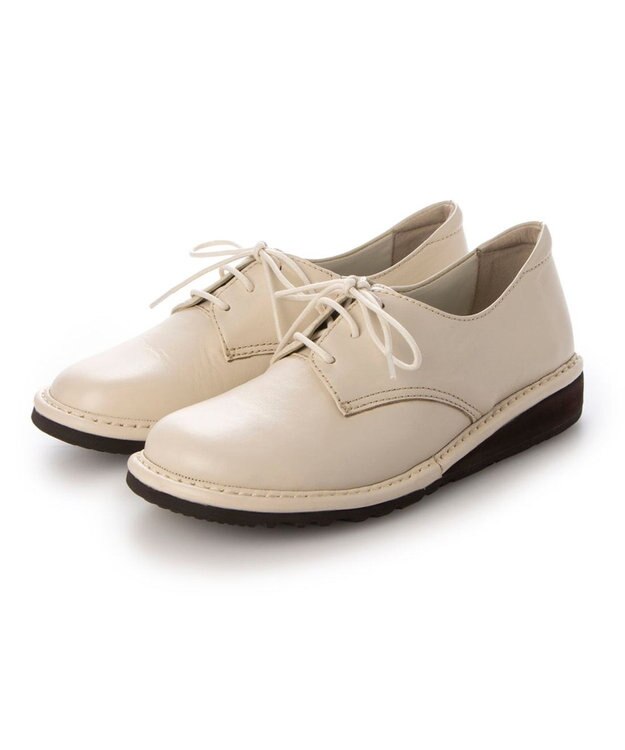 ing <ing>【サスティナブル】レースアップスリッポン アイボリー