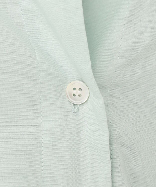 組曲 【洗える】ナチュラルローンスキッパー ブラウス スモーキーグリーン系