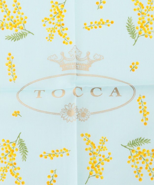 TOCCA HAPPY YELLOW FLOWER HANDKERCHIEF ハンカチ スカイブルー系