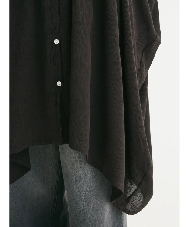 Green Parks Ｉ　レーヨンクレープチュニック Black