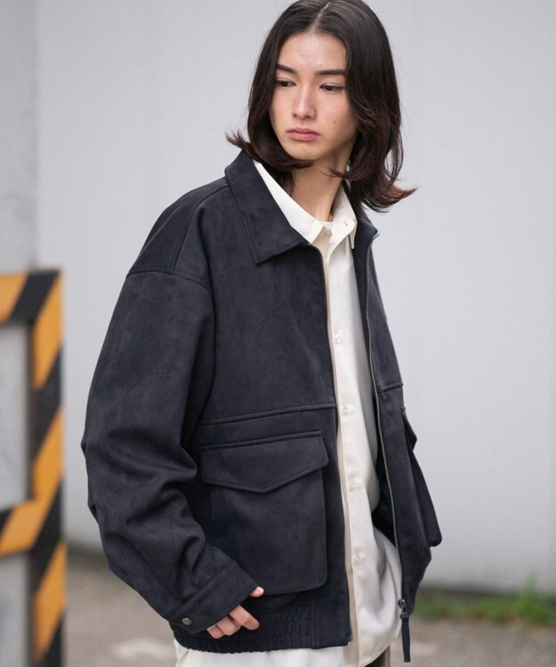 WEGO 【ユニセックス着用ITEM/MLサイズ展開】フライトジャケット ブラック中濃色