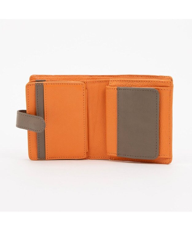 UNBILLION アトランタ ATLANTA / 牛革二つ折りカラーコンビウォレット オレンジ