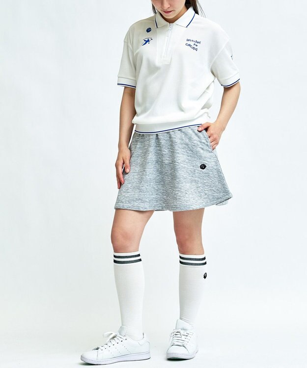 PW CIRCULUS 【WOMEN】裏毛スウェットフレアスカート ゴルフウェア レディース グレー系
