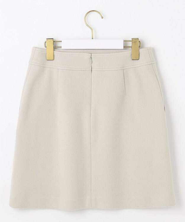 ANY SIS 【セットアップ可】メルトンライク ミニスカート アイボリーベージュ