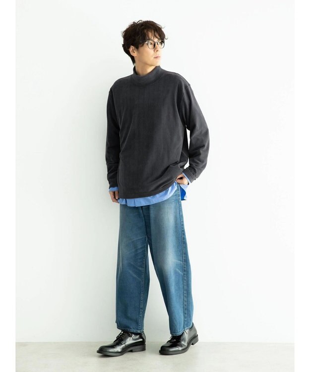 CRAFT STANDARD BOUTIQUE カットコールＭＯＣネックプルオーバー Charcoal Gray