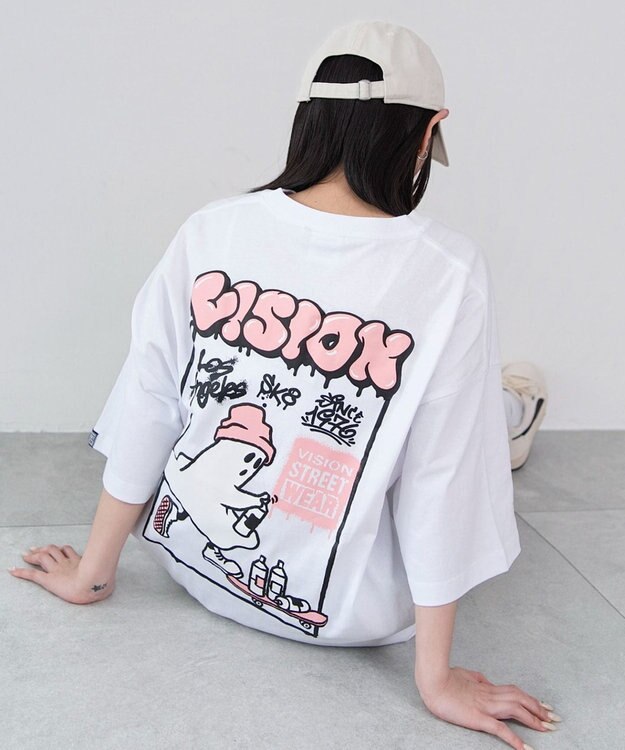 WEGO 【ユニセックス着用ITEM】別注VISIONグラフィックT（SS） ホワイト