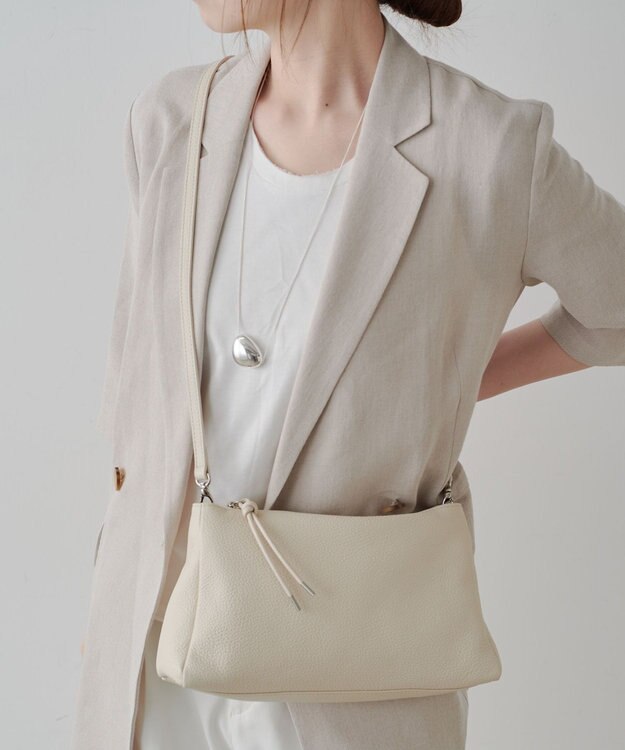 russet レザー2WAYショルダーバッグ(CE-1629) Ivory