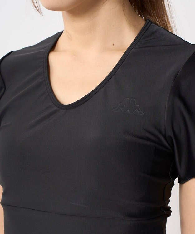 OP／FILA 【Kappa】サイドシャーリングTシャツ 4点セット水着 ブラウン