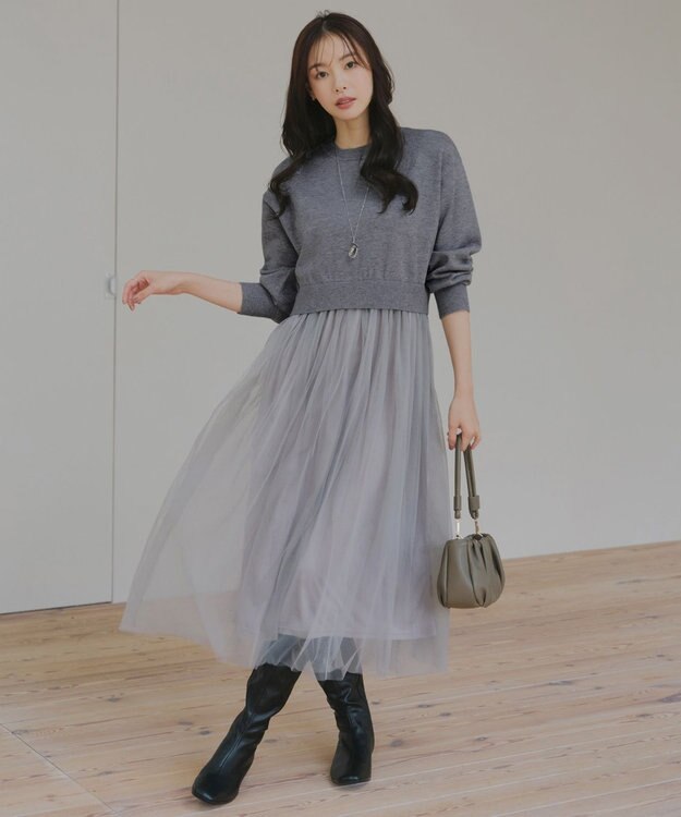 Tiaclasse 【安田美沙子さん着用・2WAY】ギャザーワンハンドルバッグ モカ