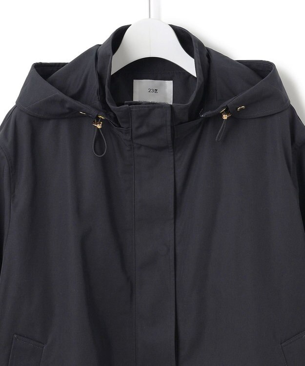 23区 L 【VERY3月号掲載/撥水加工】ライトツイル フーディーアウター ネイビー系