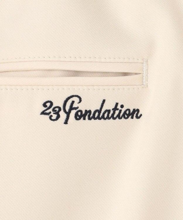 23区GOLF 【23Fondation/MEN】【ストレッチ】ツータックルーズ  テーパードパンツ アイボリー系