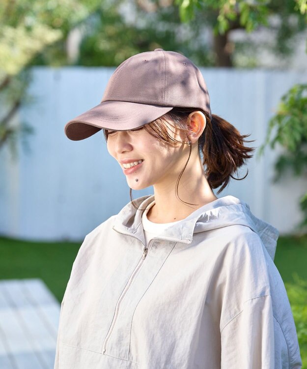 MOONBAT 【新色追加】深さ選べるUVツイルキャップ(かなり深め) つば遮光／洗える／接触冷感／サイズ調整可能 チャコールグレー（かなり深め）