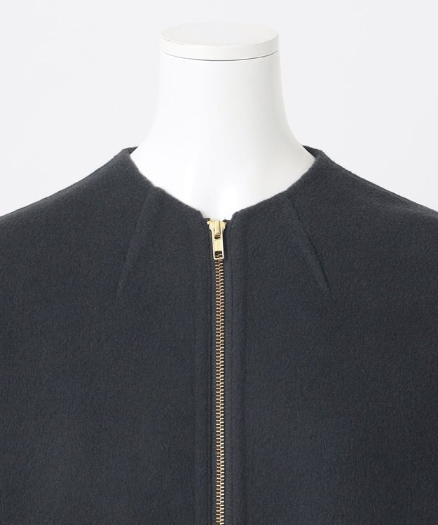 23区 【エステータ】ブラッシュドラムズウール ブルゾン スレートグレー系