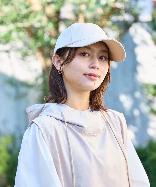 MOONBAT 【新色追加】深さ選べるUVツイルキャップ(かなり深め) つば遮光／洗える／接触冷感／サイズ調整可能 オフホワイト（かなり深め）