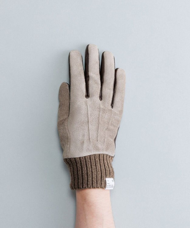 ORuKuBET ピッグスエードラムコンビカフスグローブ(MEN)【日本製・タッチパネル対応】 グレー