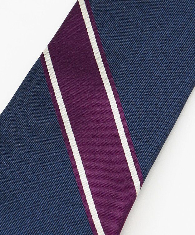 J.PRESS MEN スパンシルクストライプ ネクタイ パープル系2