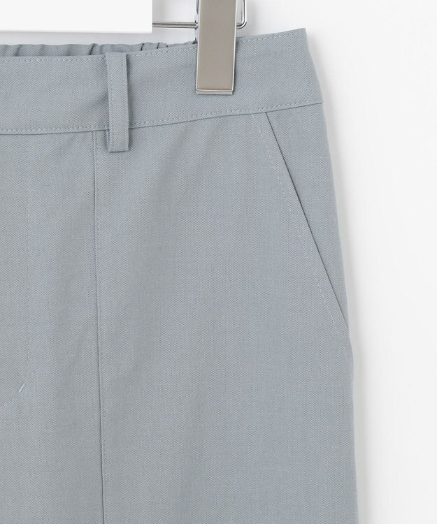 J.PRESS LADIES 【2WAY・洗える】ポリエステルリネンパンプキンシェル ベイカー パンツ スカイブルー系