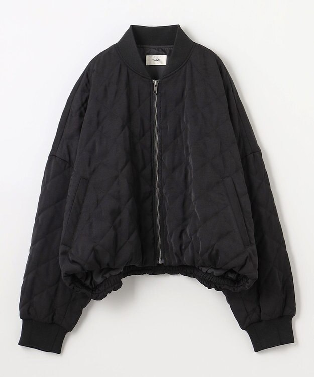 NAVE 【ReNAVE・軽量/手洗い可】ライトキルティングブルゾン ブラック系