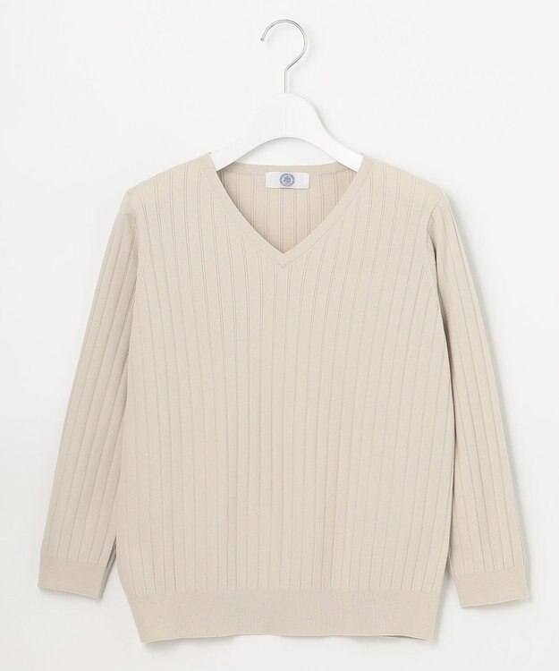 J.PRESS LADIES 【洗える】PRINCESS Vネック ニット ベージュ系