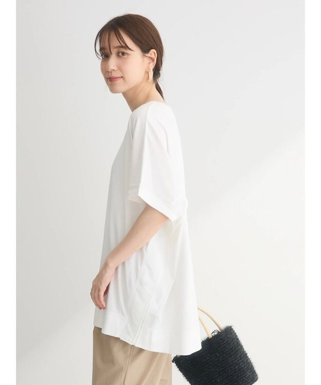 Green Parks フレンチスリーブ脇ドッキングカットプルオーバー Off White