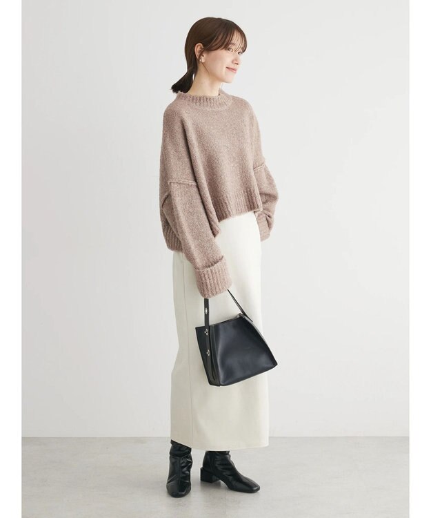 Green Parks マシュマロスエードＩラインスカート Light Gray