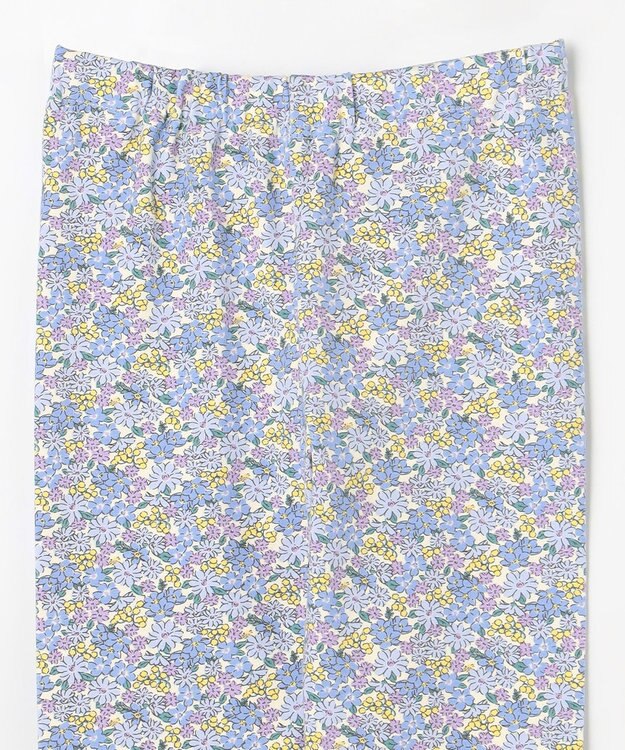 ANY KIDS 総柄プリント レギンス サックスブルー×花柄